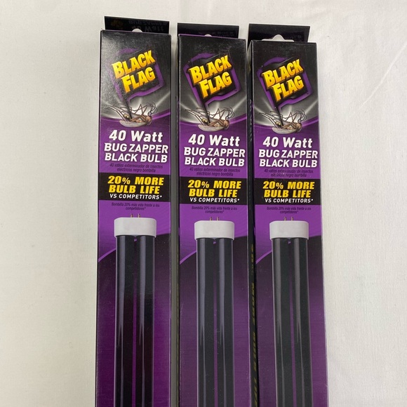 3x Black Flag 40 Watts Bug Zapper Black Replacement Bulbs New in Boxes. - Picture 3 of 4